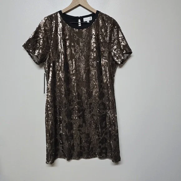 NWT Anthropologie Ro&De Andi Sequined Tee Dress - Size Small - Picture 7 of 12